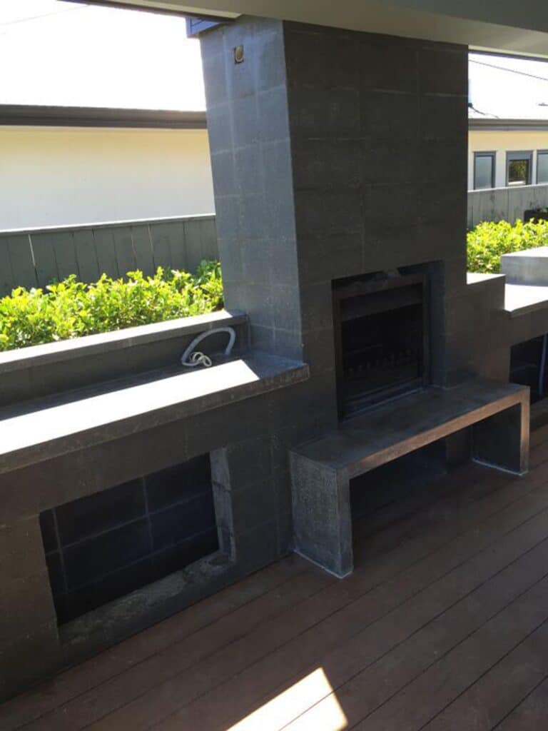 Polished concrete outdoor area